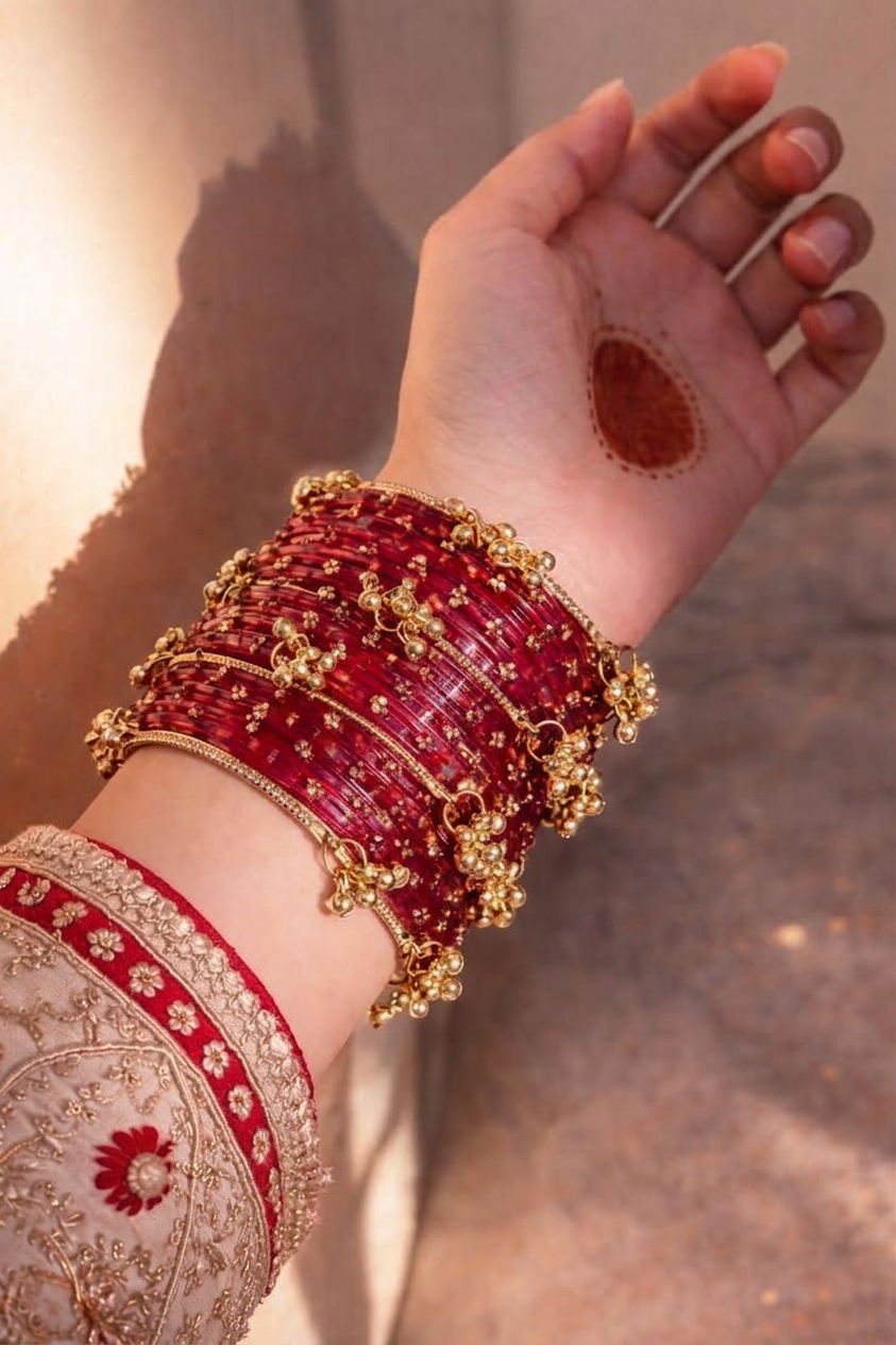 Kashmiri Chooriyan Set-Elegant Traditional Bangles for Women