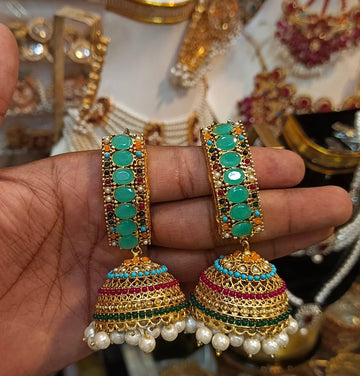 Rangoli Style Jhumkas
