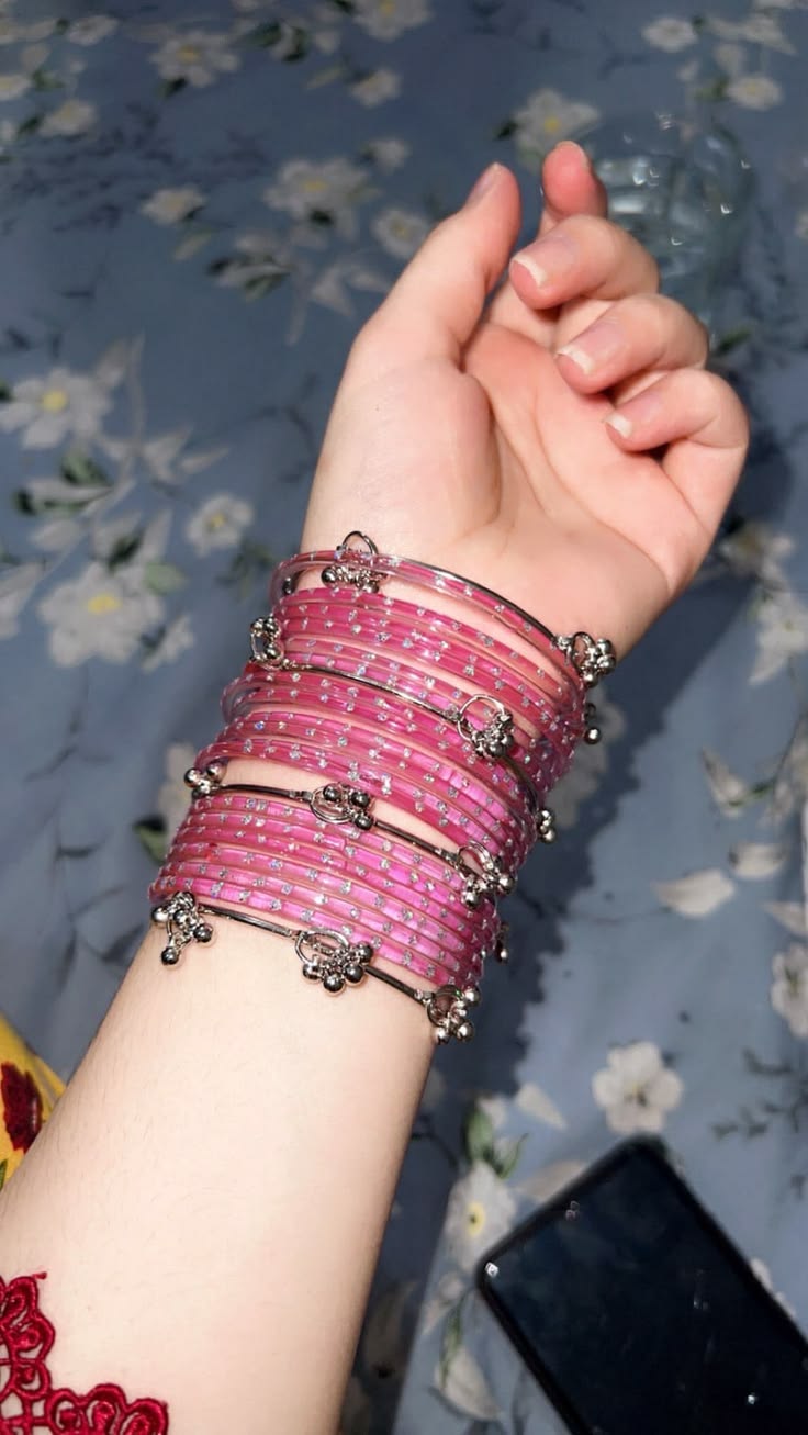 Raindrop Kashmiri Bangles Set – Elegant Drop Design Chooriyan for Women | Premium Imitation Jewelry